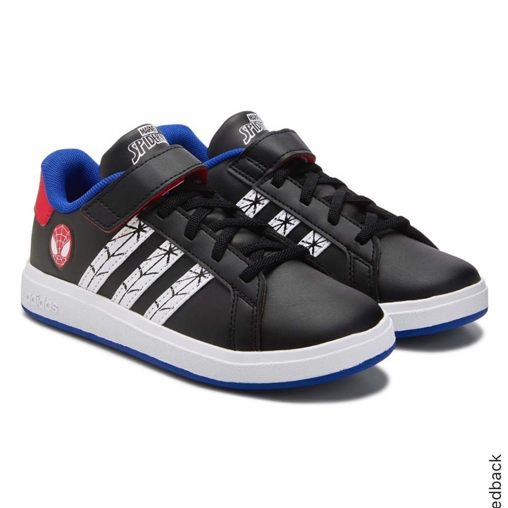 Adidas Kids Black and Blue Spider-Man Sneakers